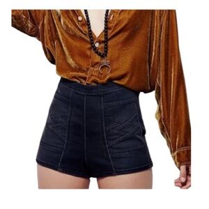 Free People “Radar Love” Black Jean Shorts - Women’s Size 25
